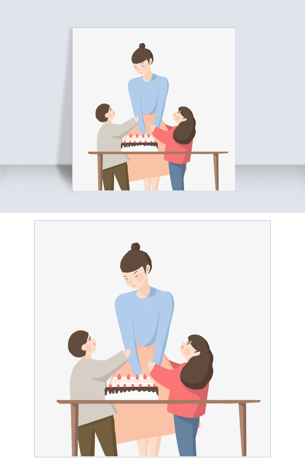 医院里的温馨瞬间，卡通照片中的温暖故事