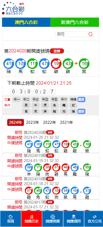 澳门六星彩近期开奖号码查询及分析